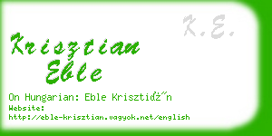 krisztian eble business card